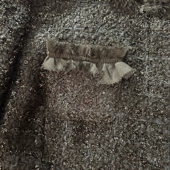 ALFANI WOOL BLEND BLACK METALLIC TWEED WOMEN’S JACKET/BLAZER SIZE 14 - Picture 4 of 10